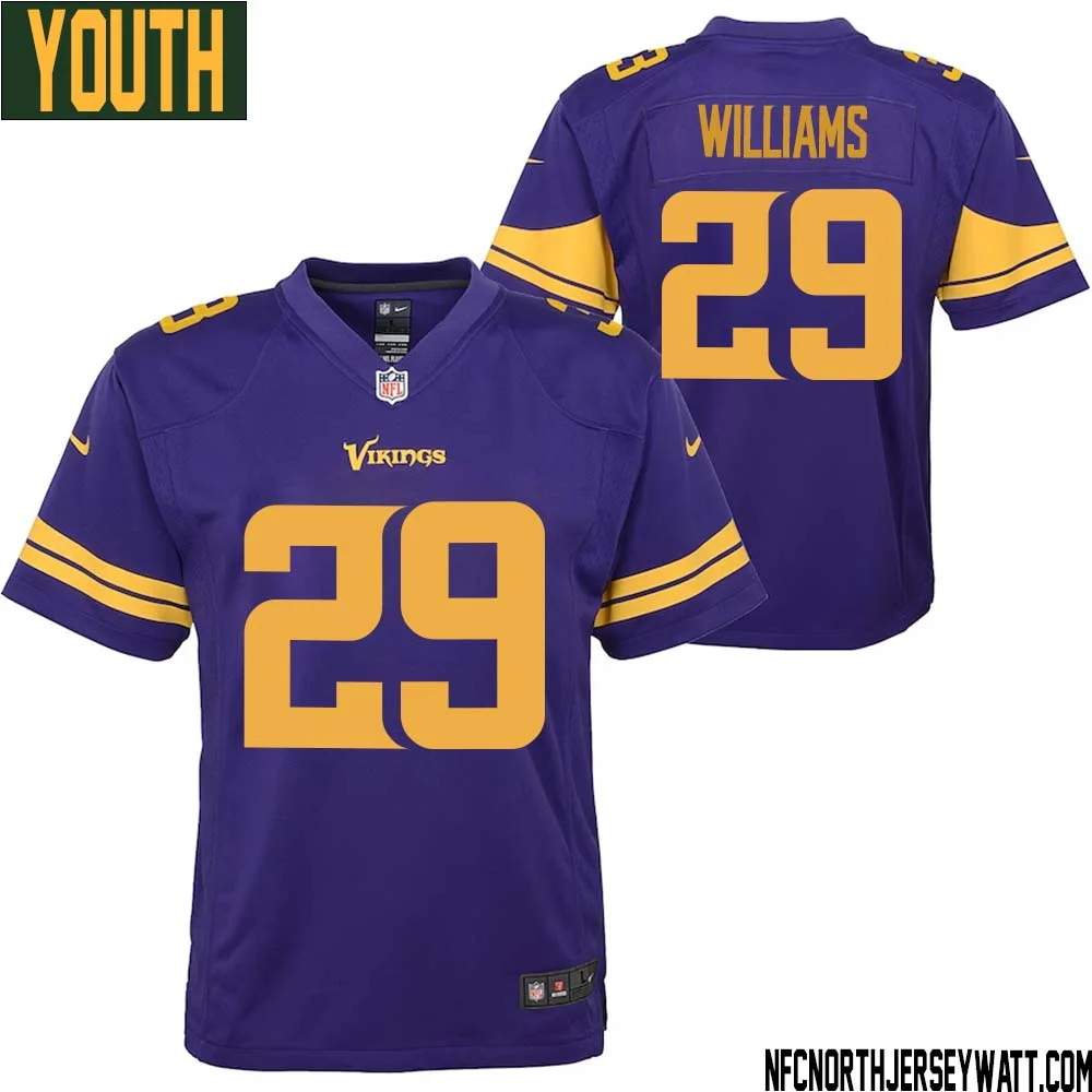 Joejuan Williams No 29 Youth Purple Minnesota Vikings Color Rush Vapor Untouchable Limited Jersey 1
