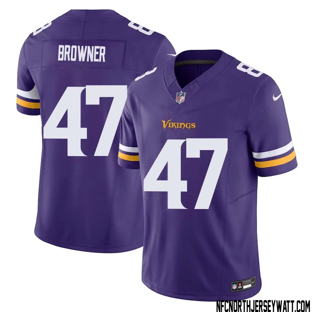 Joey Browner No 47 Men Purple Minnesota Vikings Vapor F.U.S.E. Limited Jersey