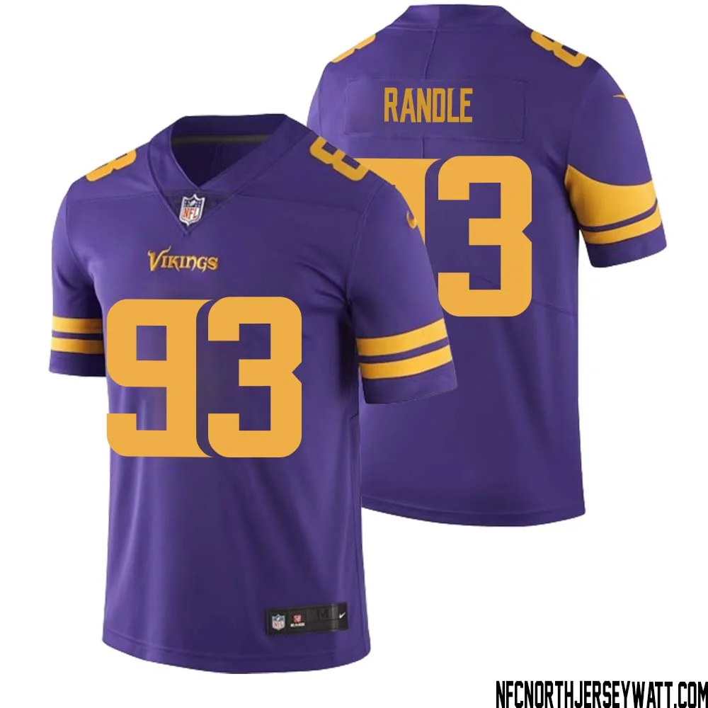 John Randle No 93 Men Purple Minnesota Vikings Color Rush Vapor Untouchable Limited Jersey
