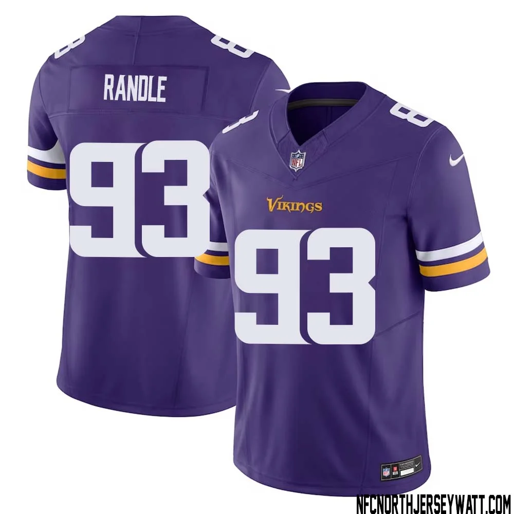 John Randle No 93 Men Purple Minnesota Vikings Vapor F.U.S.E. Limited Jersey 1