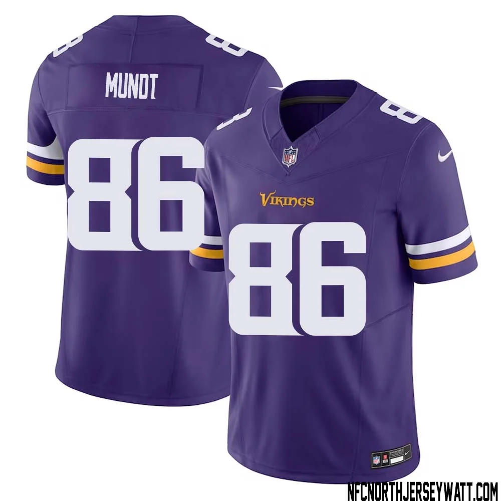 Johnny Mundt No 86 Men Purple Minnesota Vikings Vapor F.U.S.E. Limited Jersey