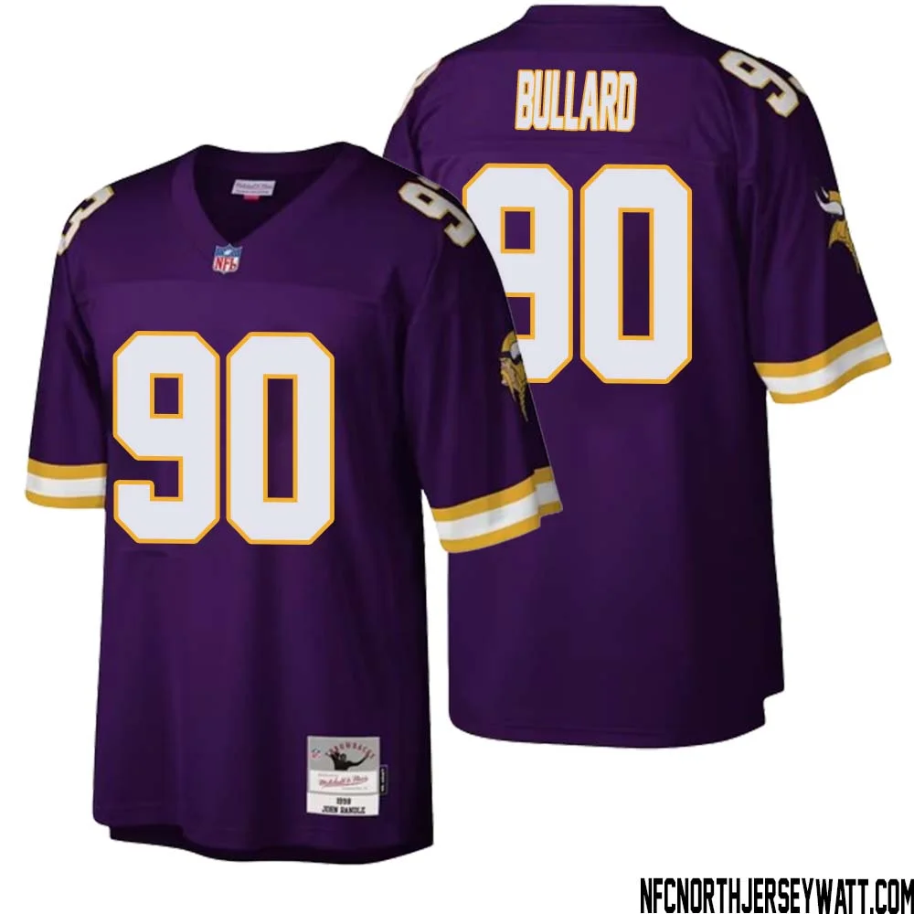 Jonathan Bullard No 90 Men Mitchell Ness Purple Minnesota Vikings Legacy Replica Jersey