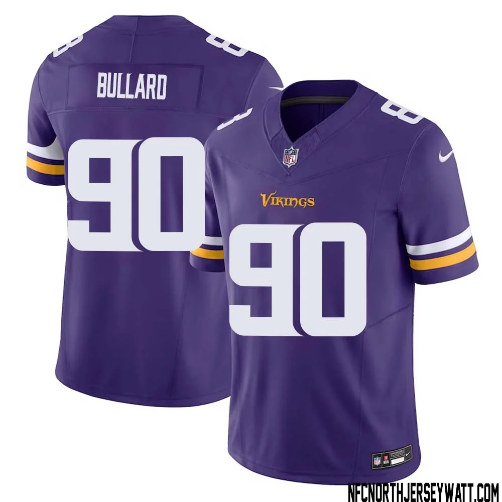 Jonathan Bullard No 90 Men Purple Minnesota Vikings Vapor F.U.S.E. Limited Jersey 1