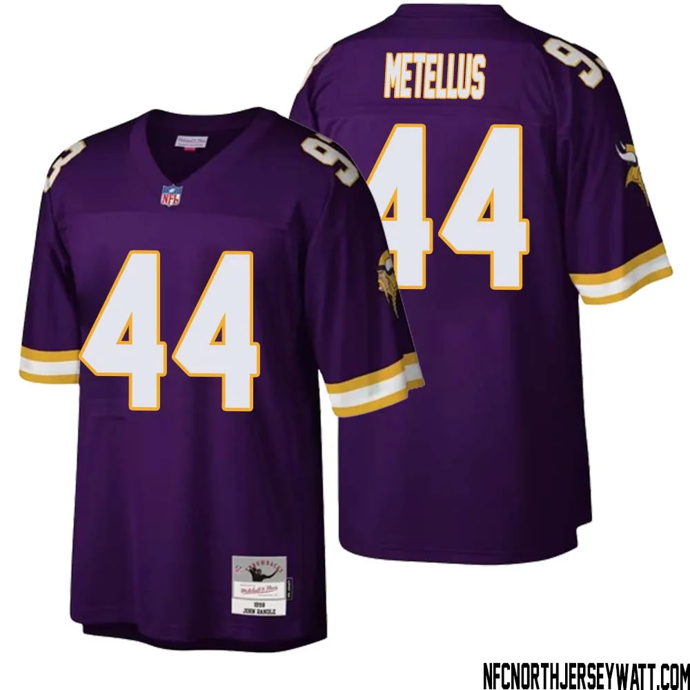 Josh Metellus No 44 Men Mitchell Ness Purple Minnesota Vikings Legacy Replica Jersey