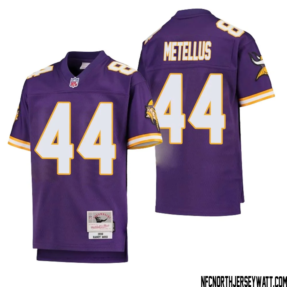 Josh Metellus No 44 Youth Mitchell Ness Purple Minnesota Vikings 1998 Legacy Retired Player Jersey