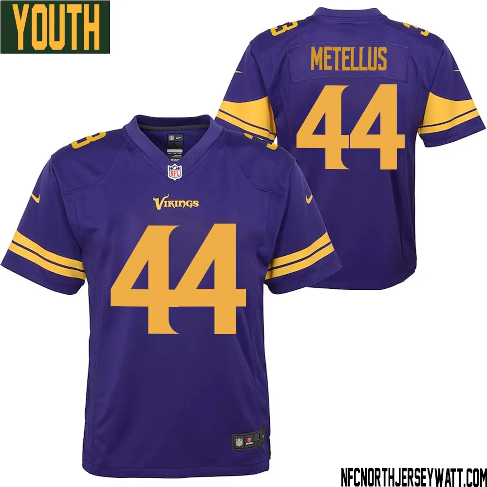 Josh Metellus No 44 Youth Purple Minnesota Vikings Color Rush Vapor Untouchable Limited Jersey