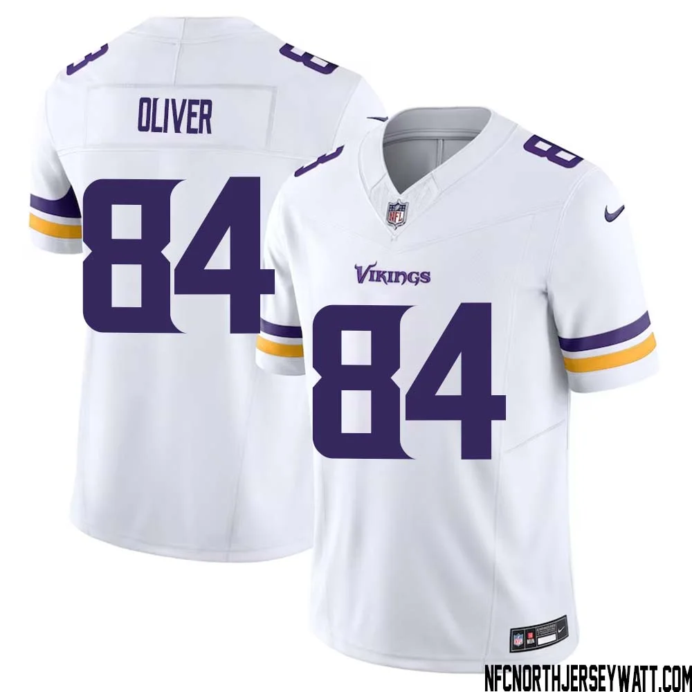 Josh Oliver No 84 Men White Minnesota Vikings Vapor F.U.S.E. Limited Jersey 1