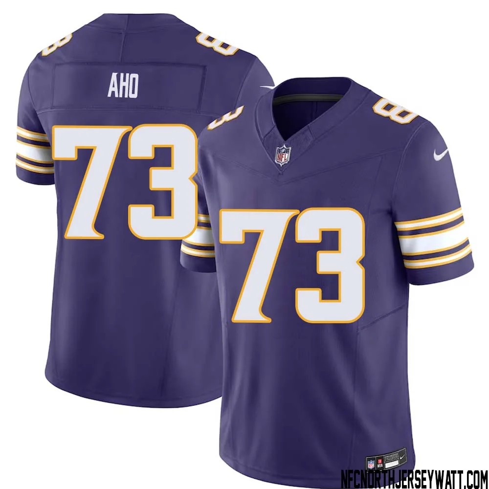 Junior Aho No 73 Mens Purple Minnesota Vikings Vapor F.U.S.E. Limited Jersey