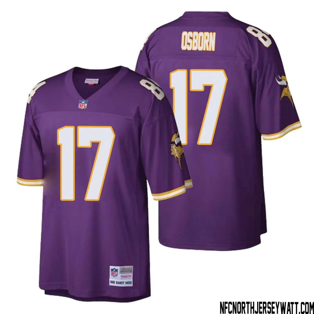 K.J. Osborn No 17 Men Mitchell Ness Purple Minnesota Vikings Retired Player Legacy Replica Jersey