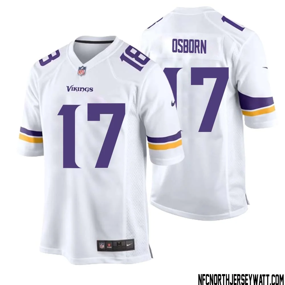 K.J. Osborn No 17 Men White Minnesota Vikings Game Player Away Jersey 1