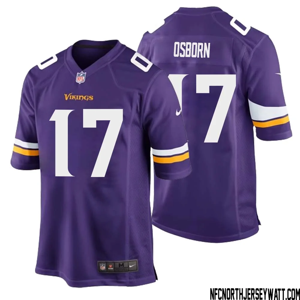 K.J. Osborn No 17 Minnesota Vikings Game Jersey Court Purple for Mens 1