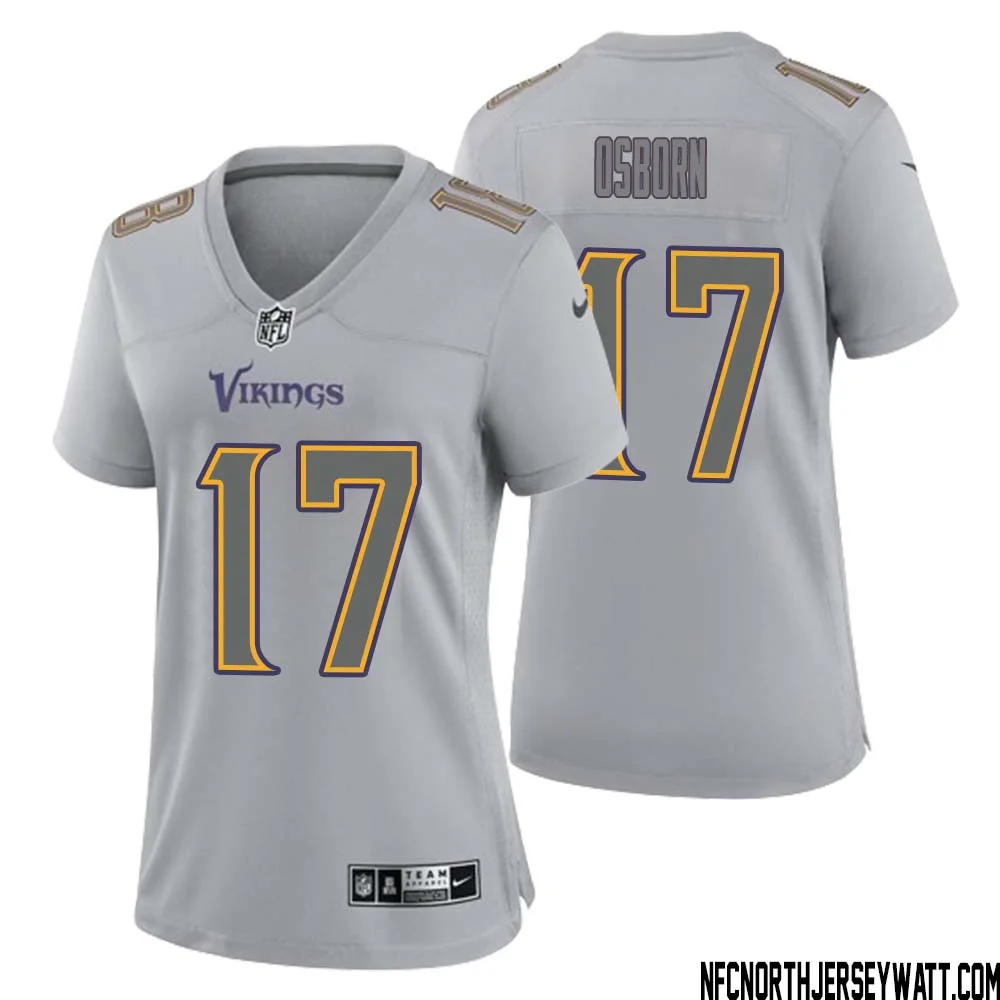 K.J. Osborn No 17 Women Gray Minnesota Vikings Atmosphere Fashion Game Jersey