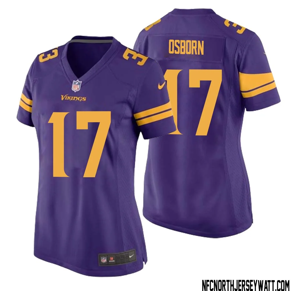 K.J. Osborn No 17 Women Purple Minnesota Vikings Alternate Game Jersey 1