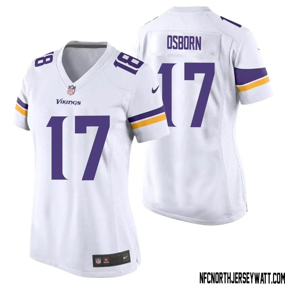 K.J. Osborn No 17 Women White Minnesota Vikings Game Player Away Jersey 1