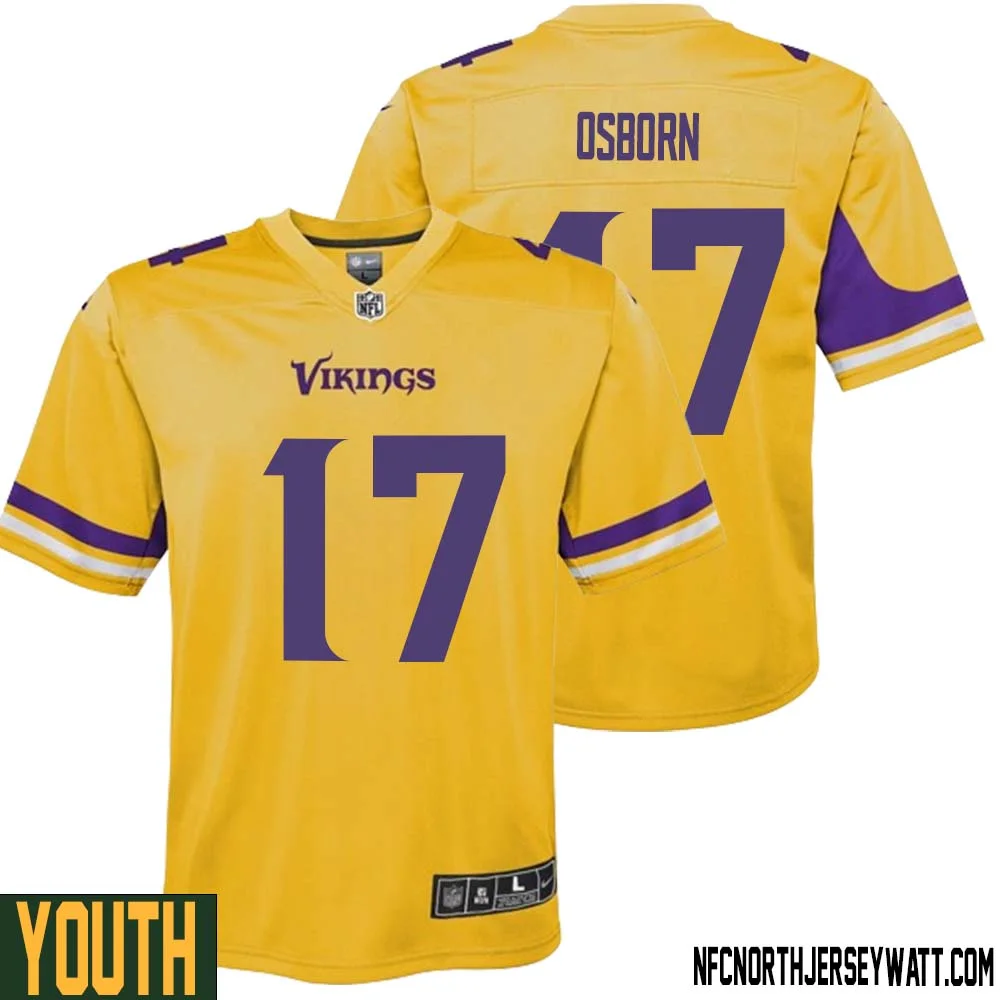K.J. Osborn No 17 Youth Minnesota Vikings Gold Inverted Legend Jersey