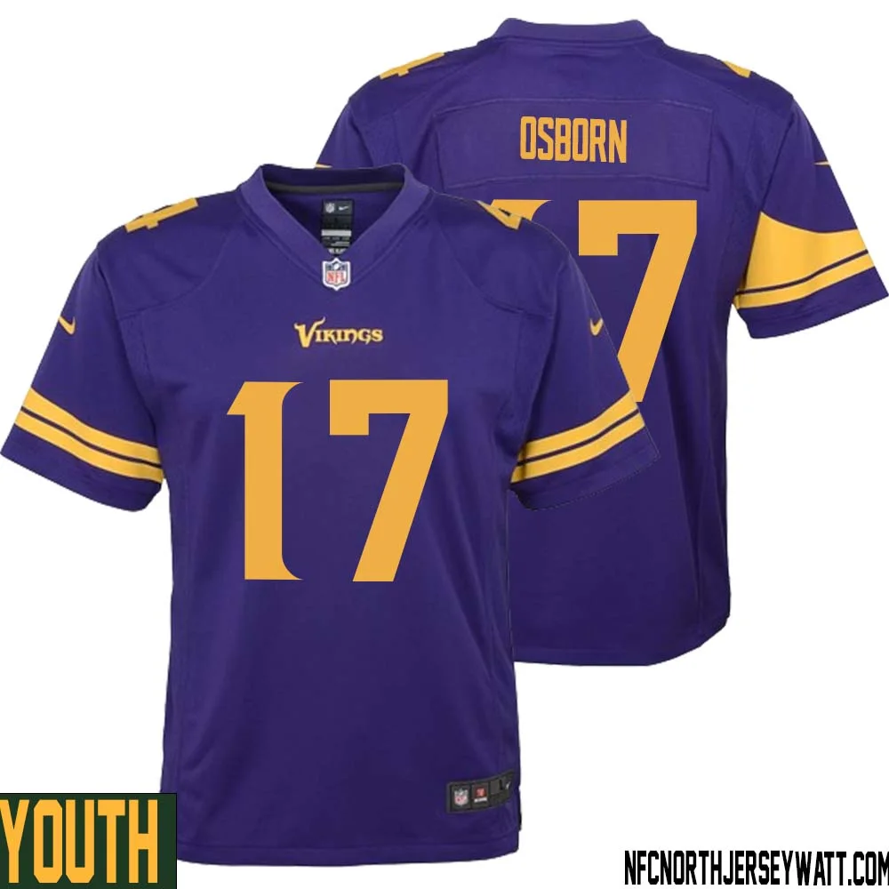 K.J. Osborn No 17 Youth Purple Minnesota Vikings Alternate Game Jersey 1