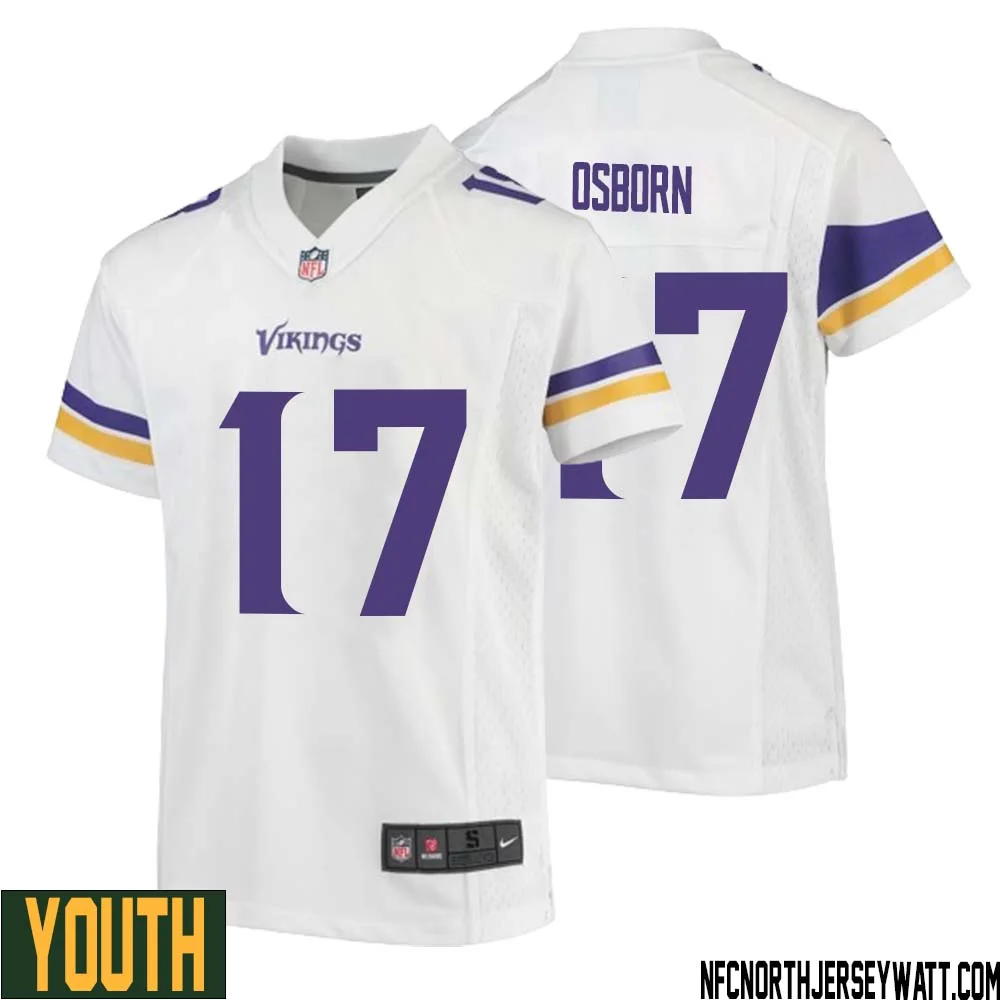 K.J. Osborn No 17 Youth White Minnesota Vikings Game Player Away Jersey 1