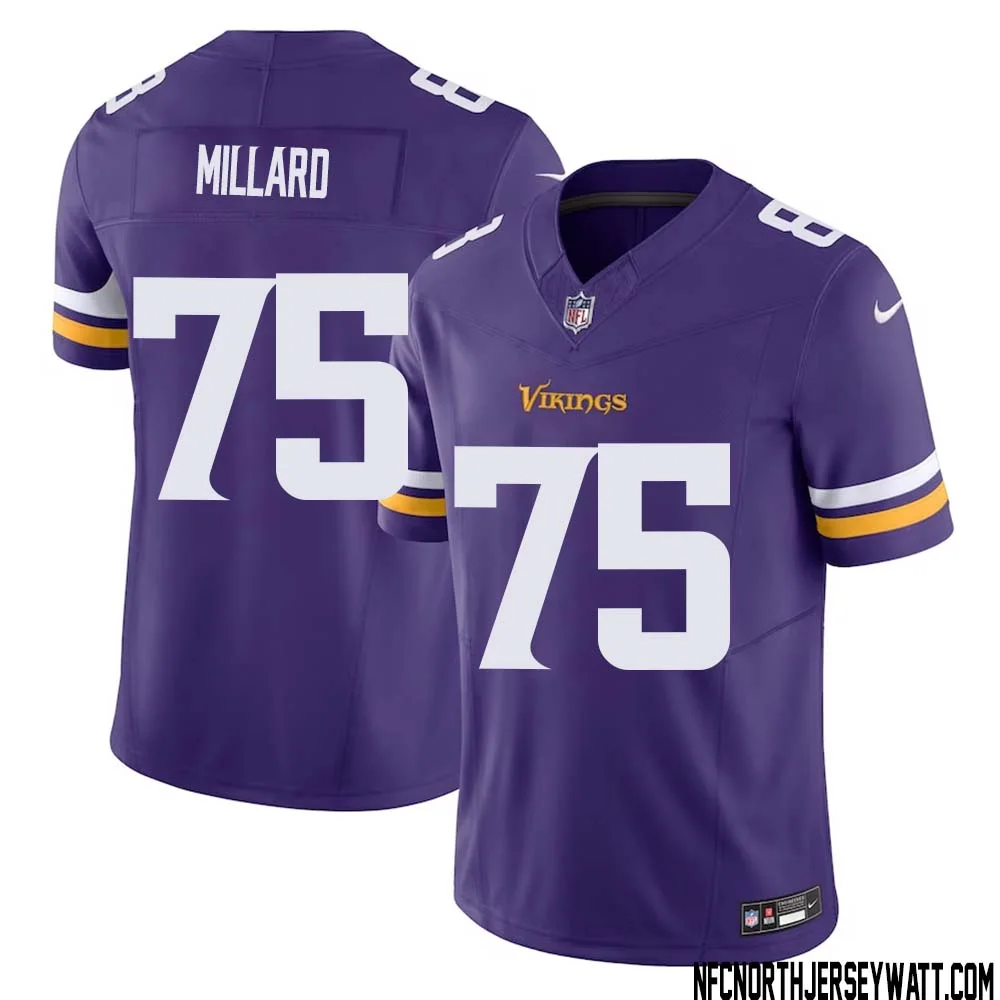 Keith Millard No 75 Men Purple Minnesota Vikings Vapor F.U.S.E. Limited Jersey 1