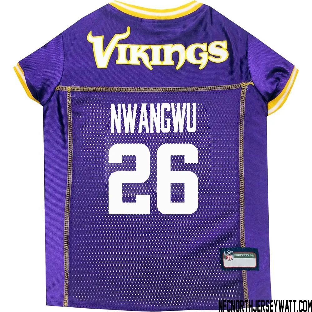 Kene Nwangwu No 26 Purple Minnesota Vikings Dog Jersey