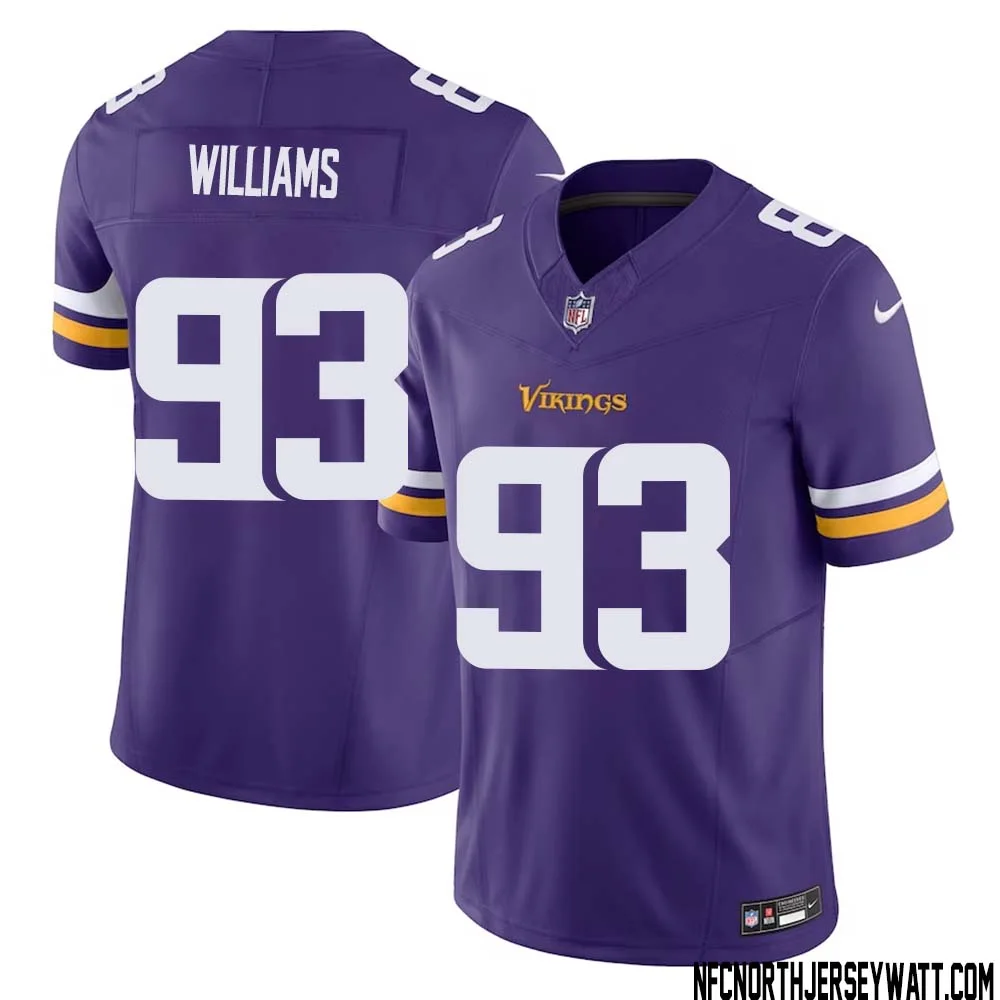 Kevin Williams No 93 Men Purple Minnesota Vikings Vapor F.U.S.E. Limited Jersey