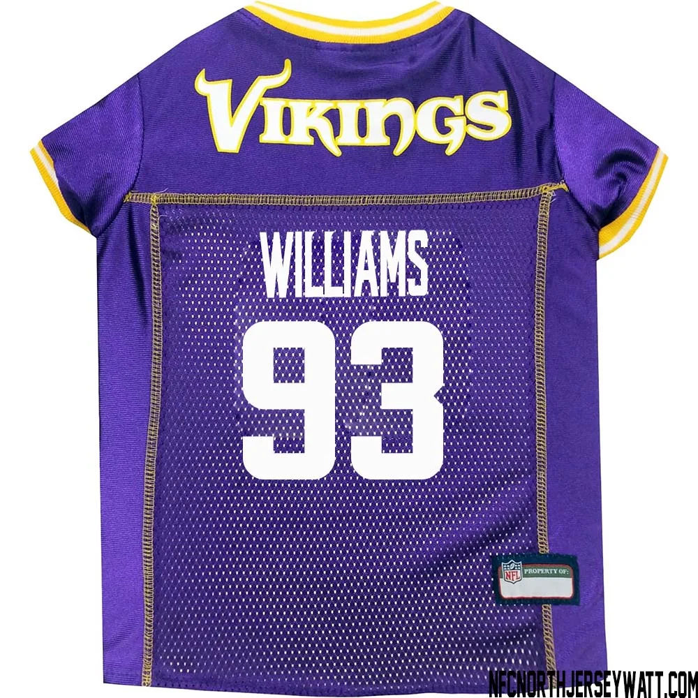 Kevin Williams No 93 Purple Minnesota Vikings Dog Jersey 1