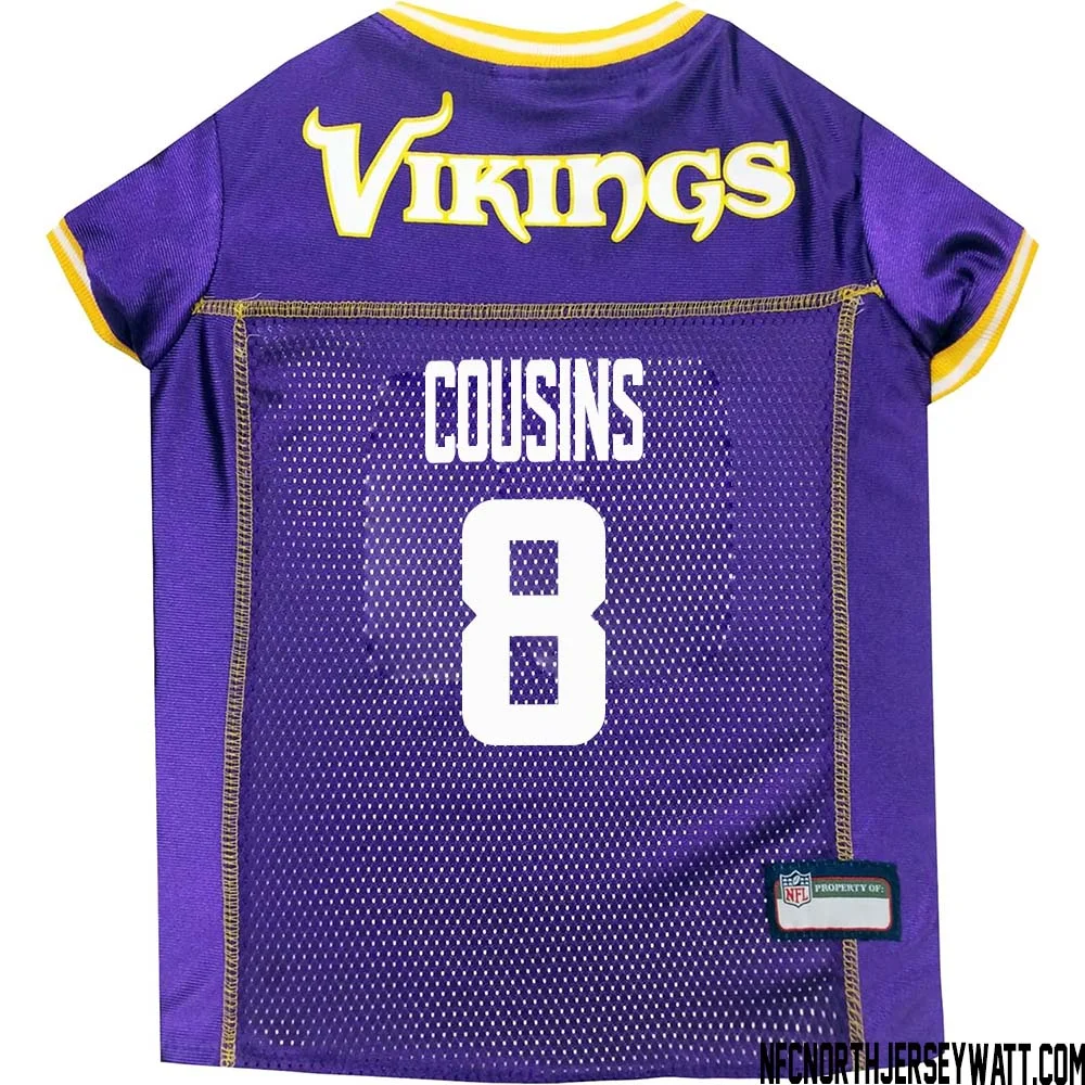 Kirk Cousins No 8 Purple Minnesota Vikings Dog Jersey