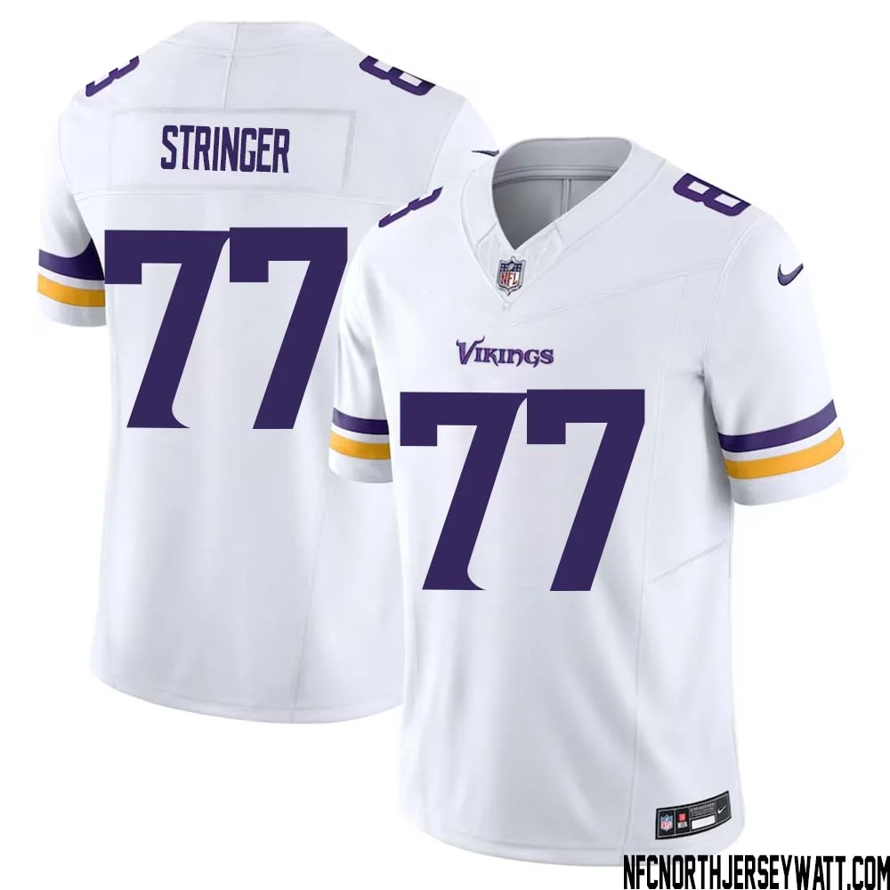 Korey Stringer No 77 Men White Minnesota Vikings Vapor F.U.S.E. Limited Jersey