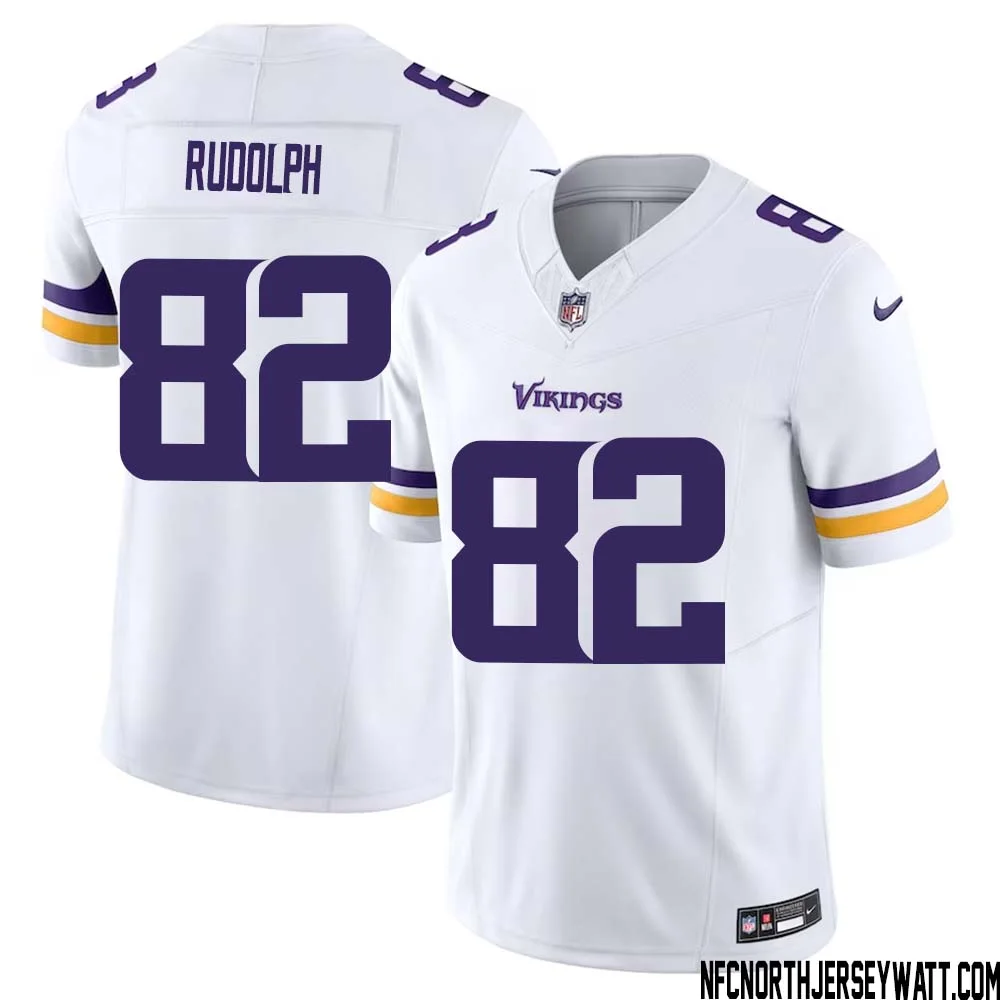 Kyle Rudolph No 82 Men White Minnesota Vikings Vapor F.U.S.E. Limited Jersey 1