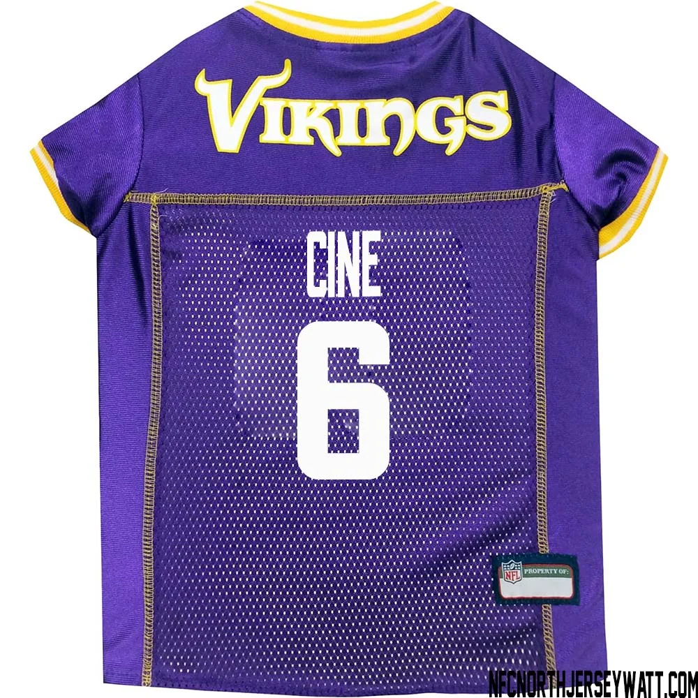 Lewis Cine No 6 Purple Minnesota Vikings Dog Jersey 1