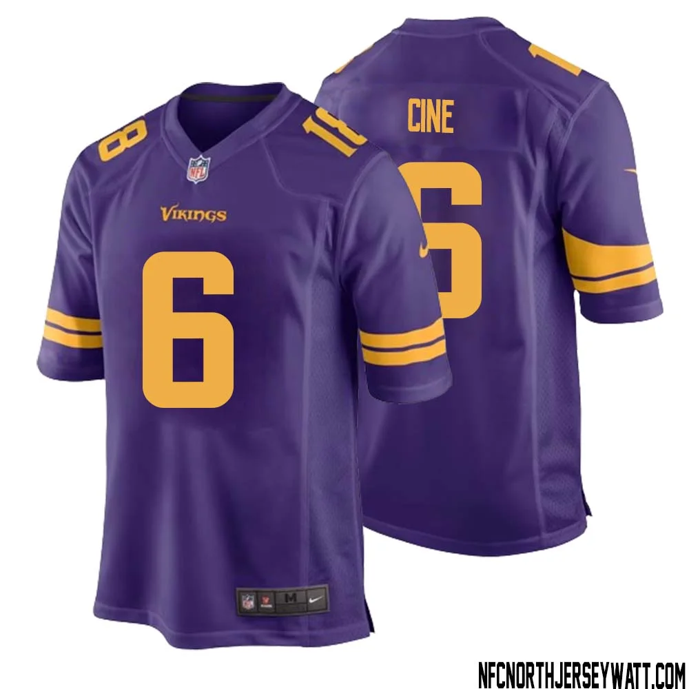 Lewis Cine No 6 Youth White Minnesota Vikings Game Player Away Jersey 1 1