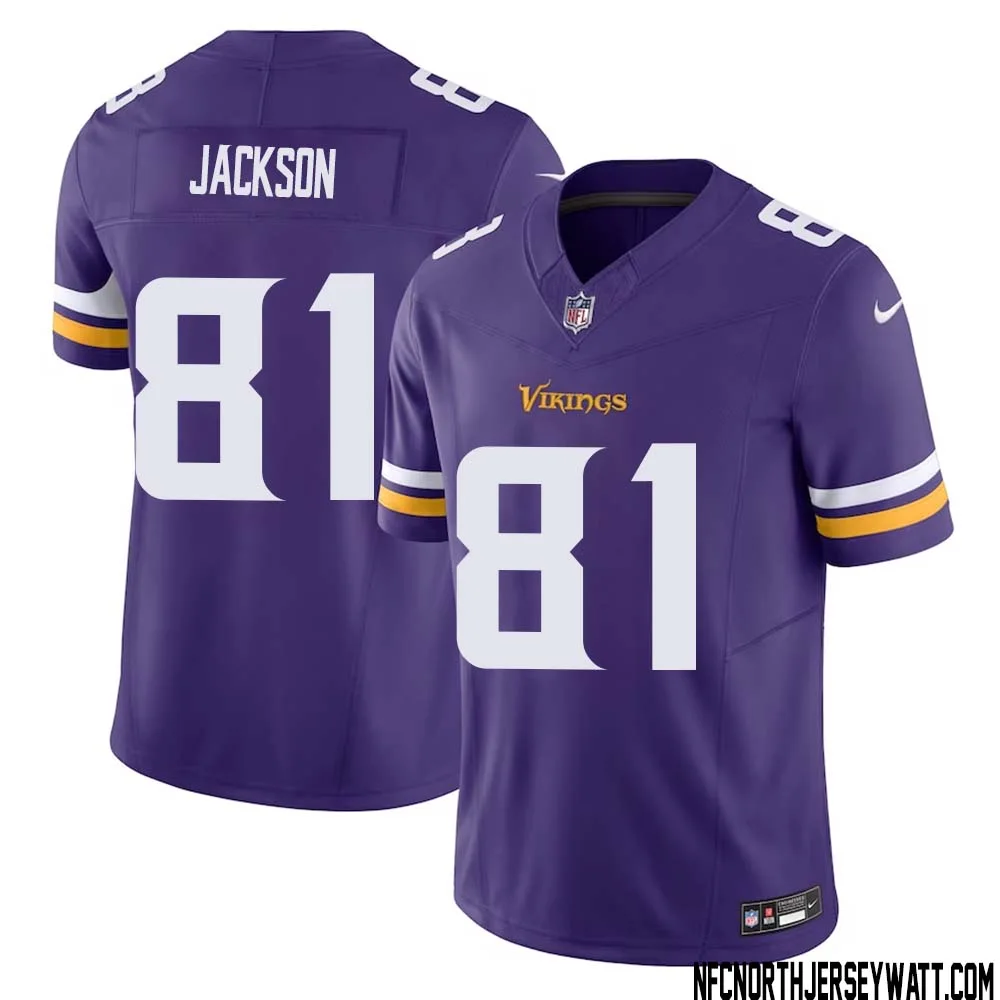 Lucky Jackson No 81 Men Purple Minnesota Vikings Vapor F.U.S.E. Limited Jersey 1
