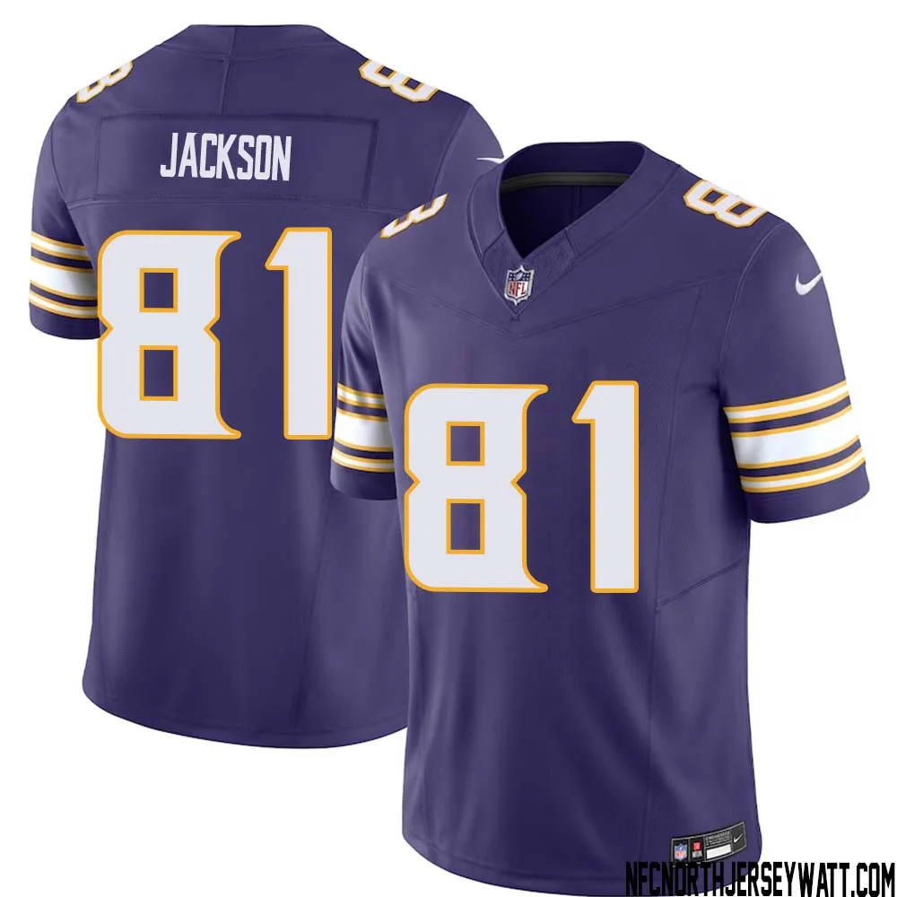 Lucky Jackson No 81 Mens Purple Minnesota Vikings Vapor F.U.S.E. Limited Jersey