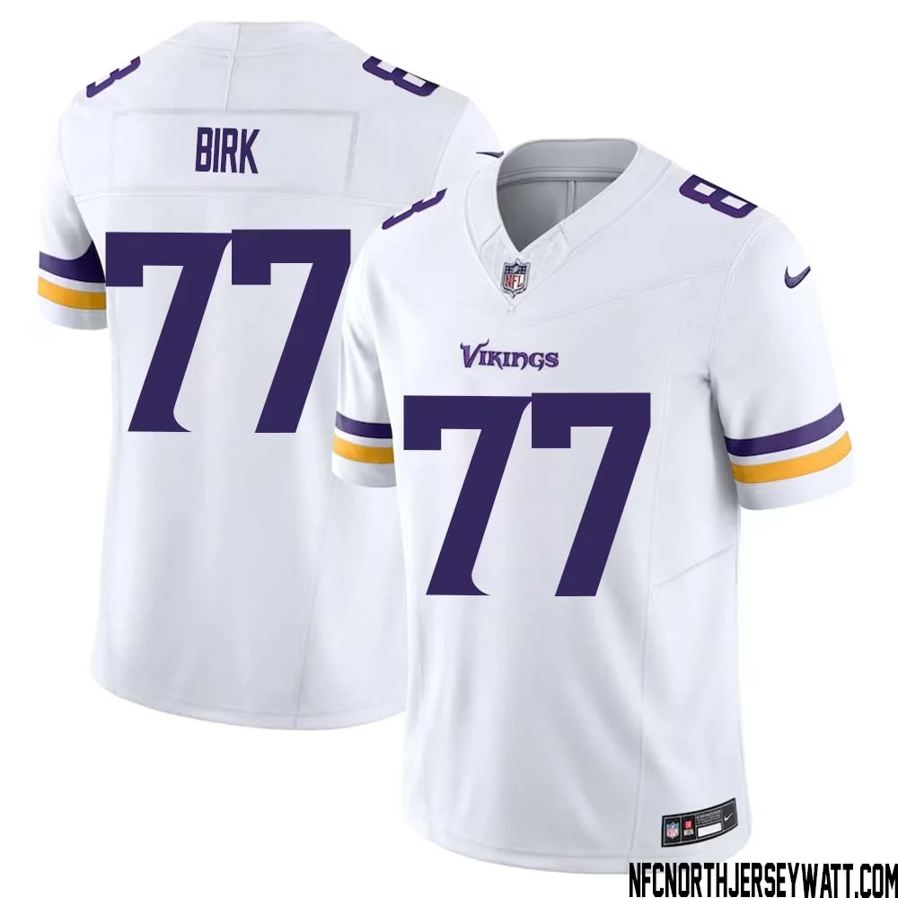 Matt Birk No 77 Men White Minnesota Vikings Vapor F.U.S.E. Limited Jersey 1