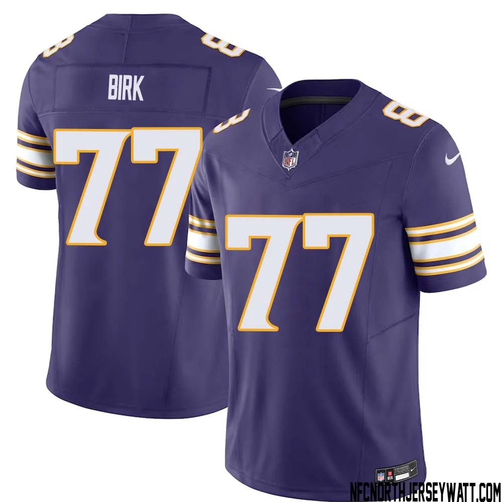 Matt Birk No 77 Mens Purple Minnesota Vikings Vapor F.U.S.E. Limited Jersey