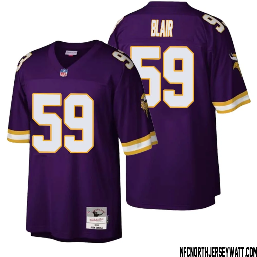 Matt Blair No 59 Men Mitchell Ness Purple Minnesota Vikings Legacy Replica Jersey