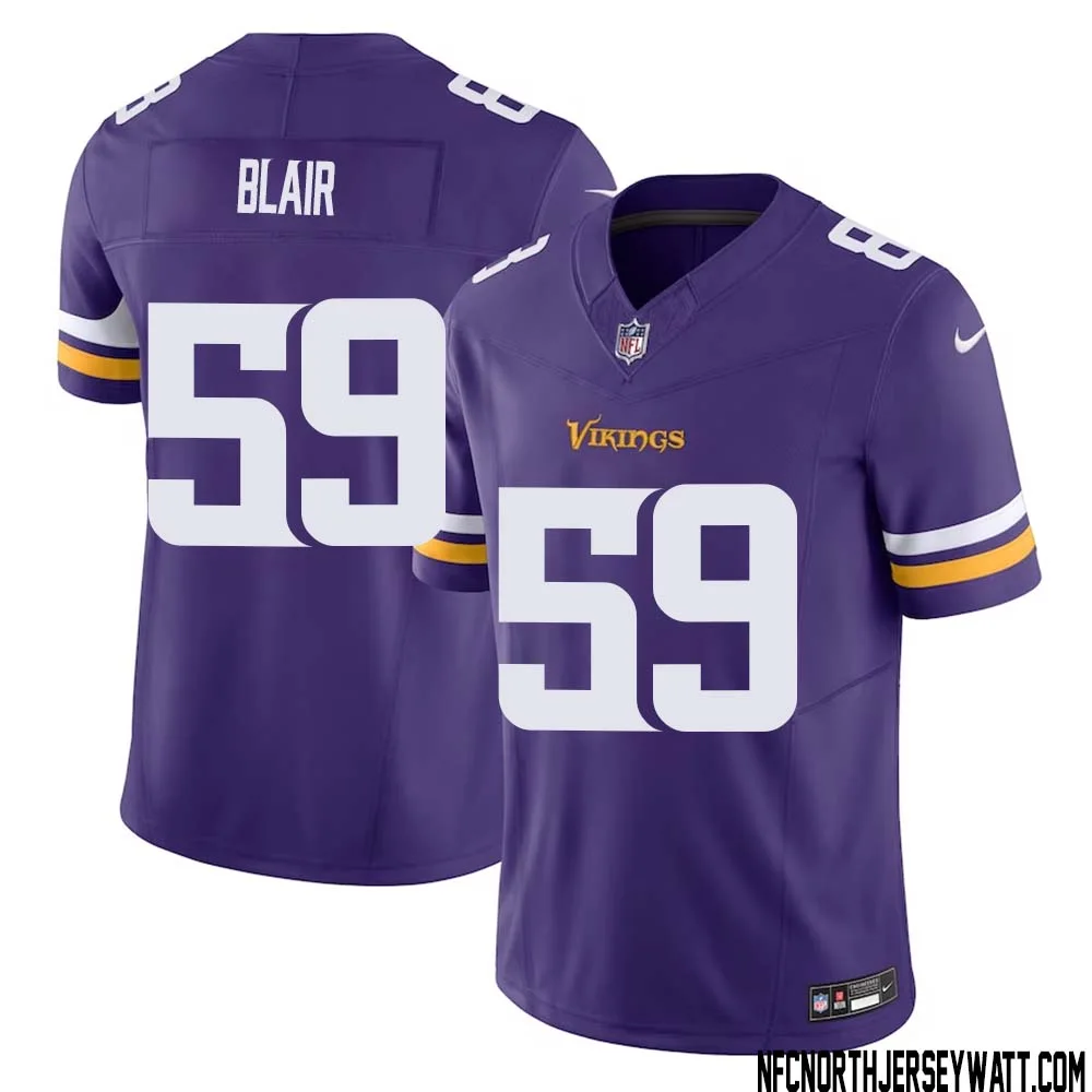Matt Blair No 59 Men Purple Minnesota Vikings Vapor F.U.S.E. Limited Jersey 1