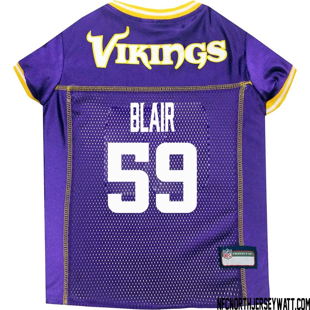 Matt Blair No 59 Purple Minnesota Vikings Dog Jersey 1