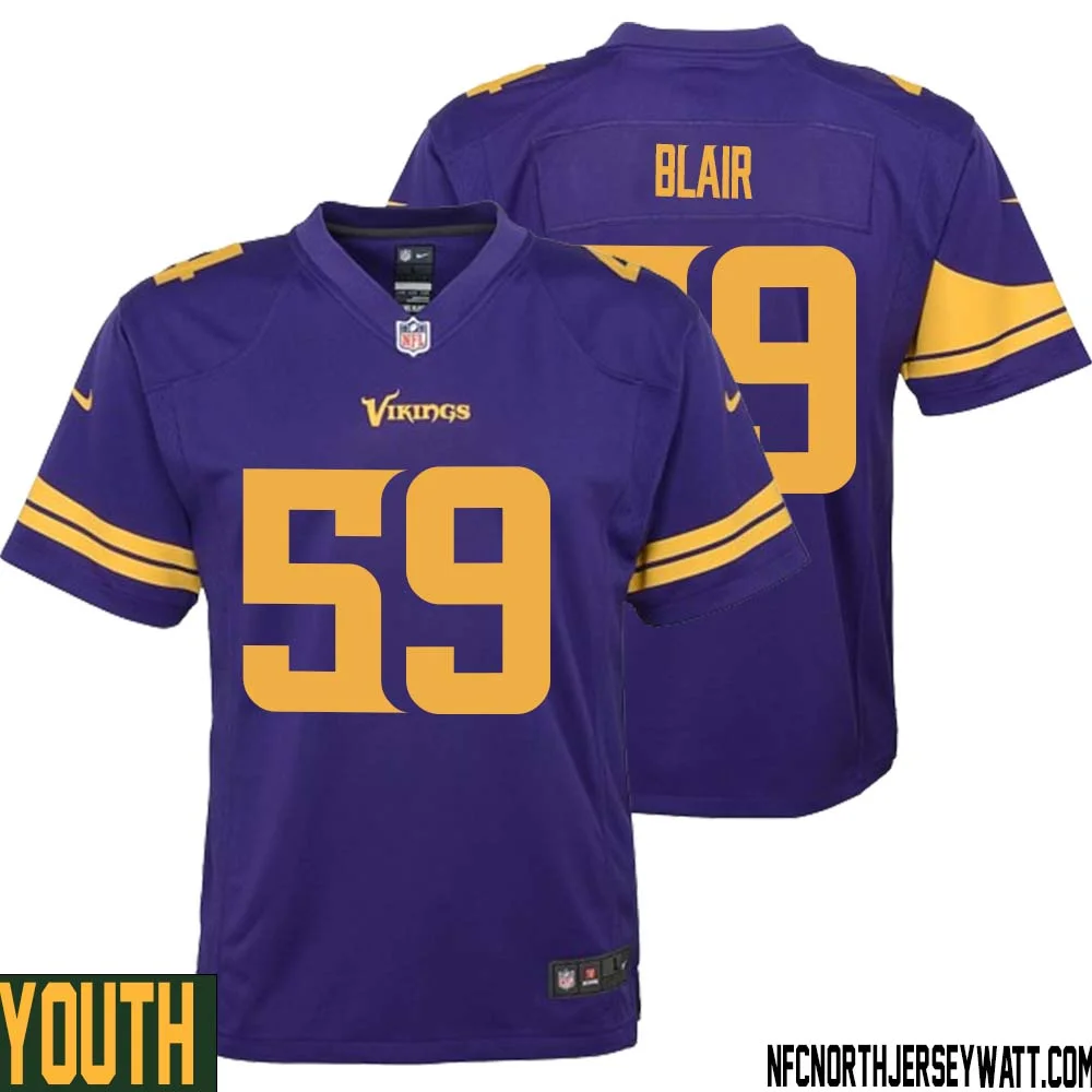 Matt Blair No 59 Youth Purple Minnesota Vikings Alternate Game Jersey