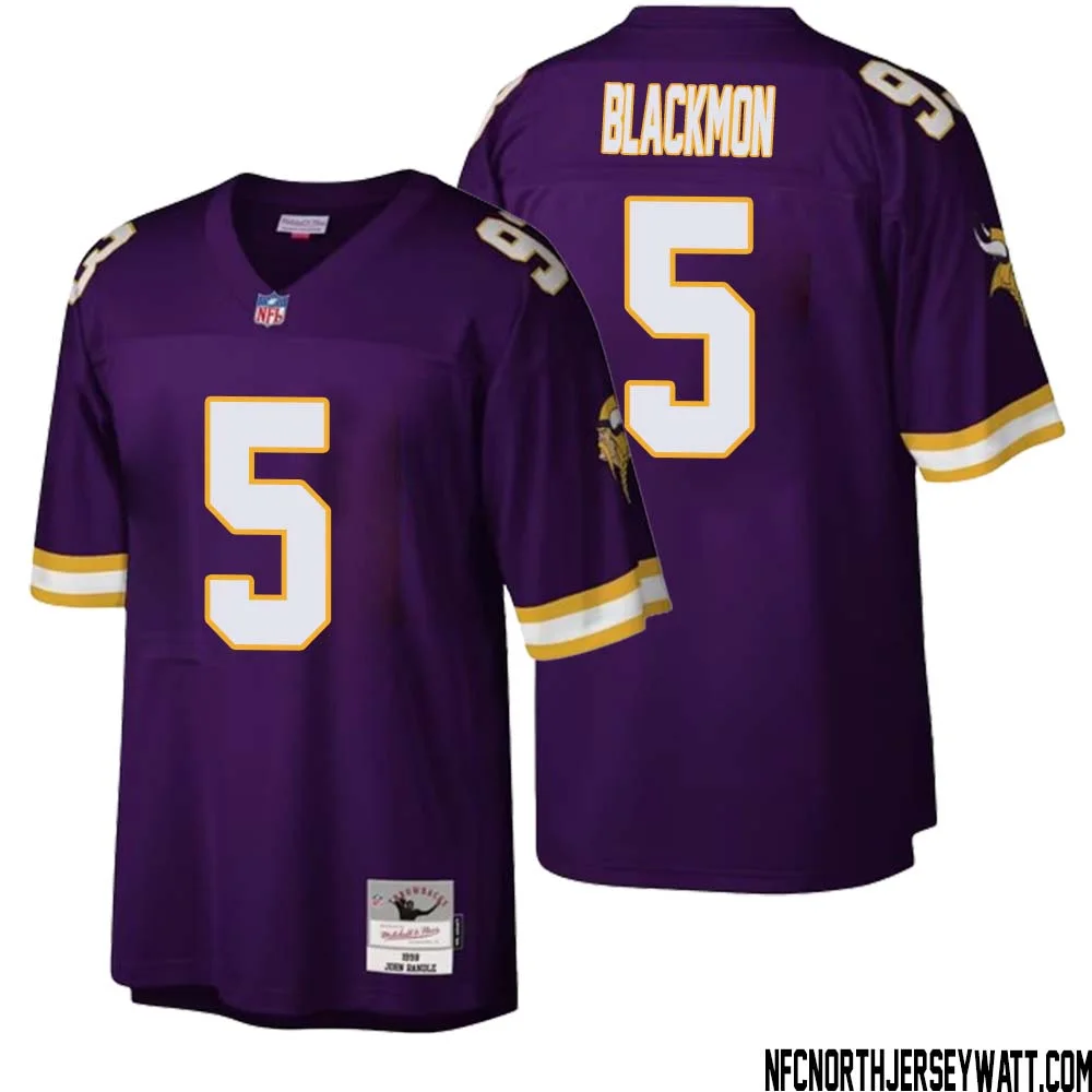 Mekhi Blackmon No 5 Men Mitchell Ness Purple Minnesota Vikings Legacy Replica Jersey 1