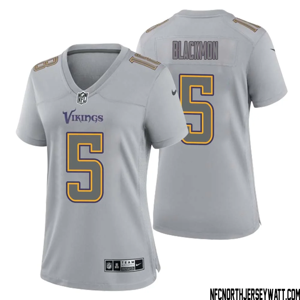 Mekhi Blackmon No 5 Women Gray Minnesota Vikings Atmosphere Fashion Game Jersey 1