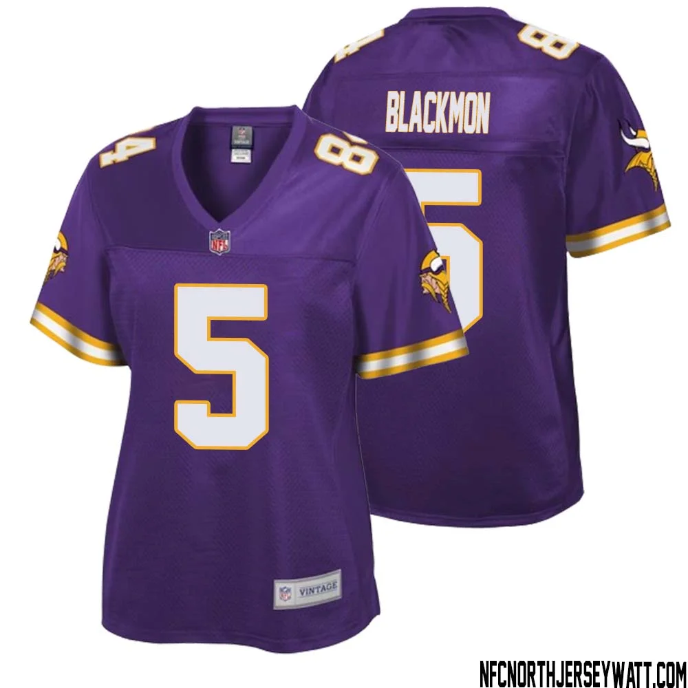 Mekhi Blackmon No 5 Women NFL Pro Line Purple Minnesota Vikings Retired Player Replica Jersey