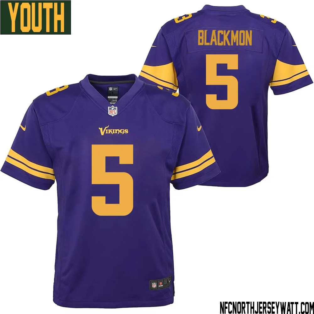 Mekhi Blackmon No 5 Youth Purple Minnesota Vikings Color Rush Vapor Untouchable Limited Jersey