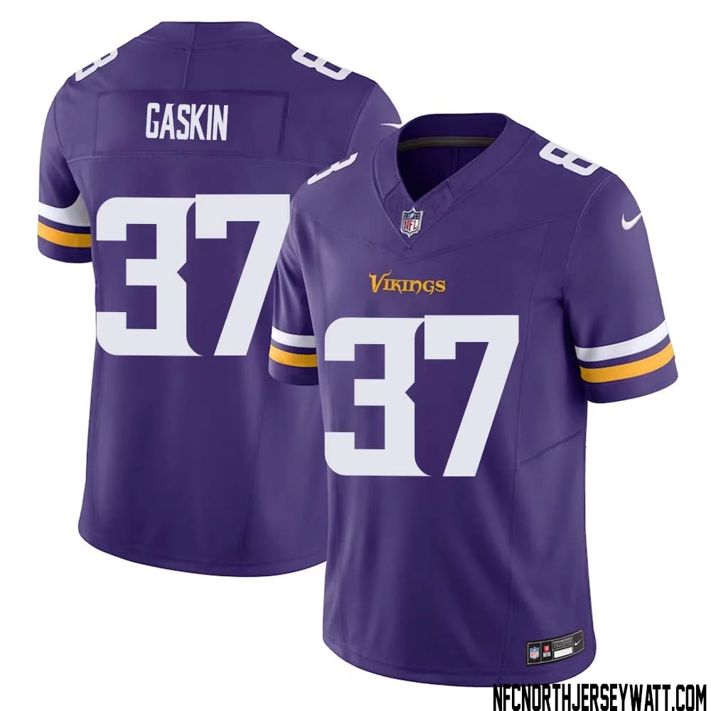 Myles Gaskin No 37 Men Purple Minnesota Vikings Vapor F.U.S.E. Limited Jersey 1