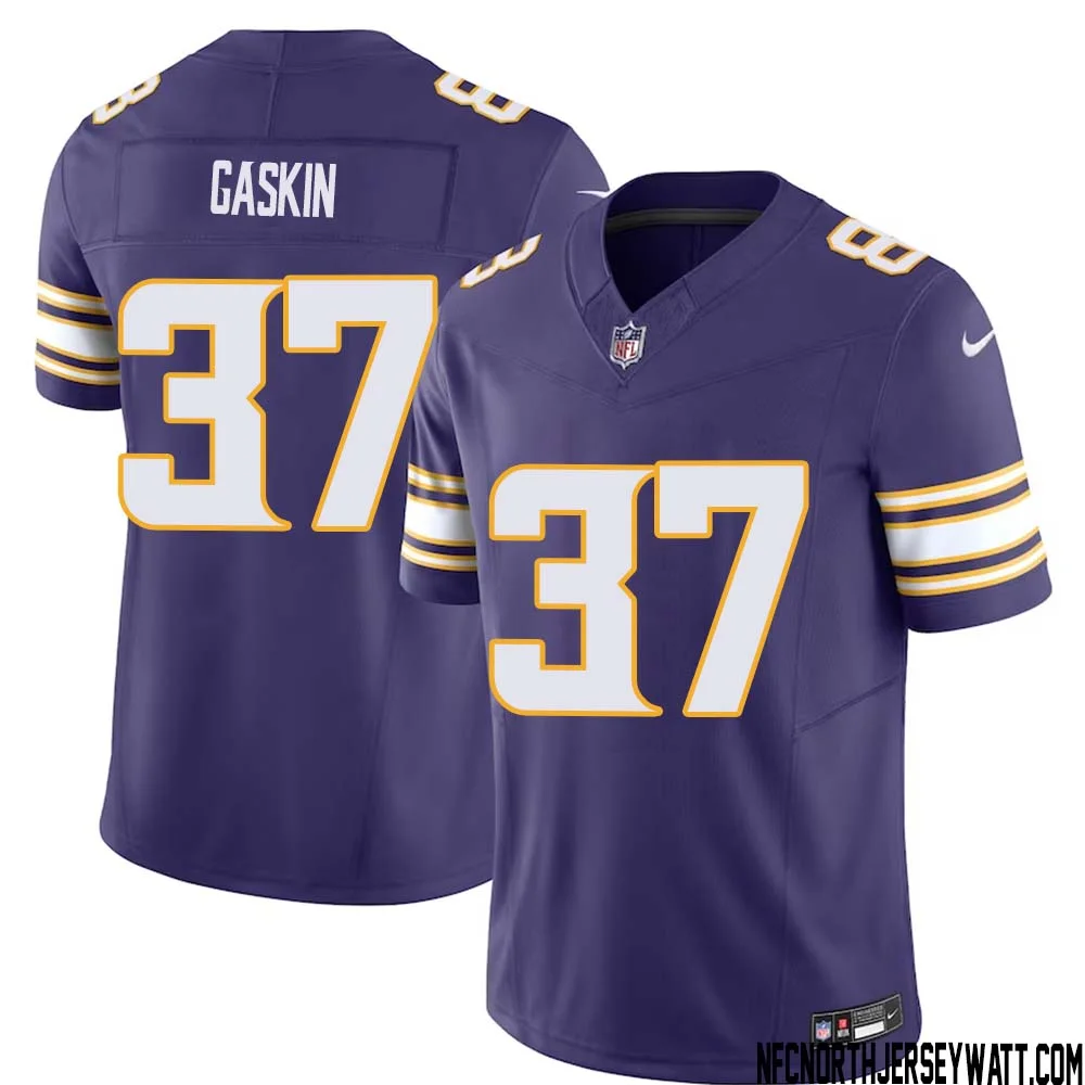 Myles Gaskin No 37 Mens Purple Minnesota Vikings Vapor F.U.S.E. Limited Jersey