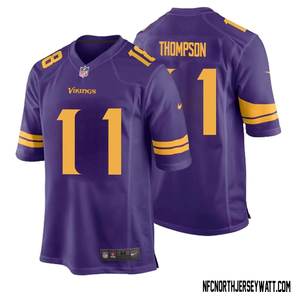 NaJee Thompson No 11 Men Purple Minnesota Vikings Alternate Game Jersey 1