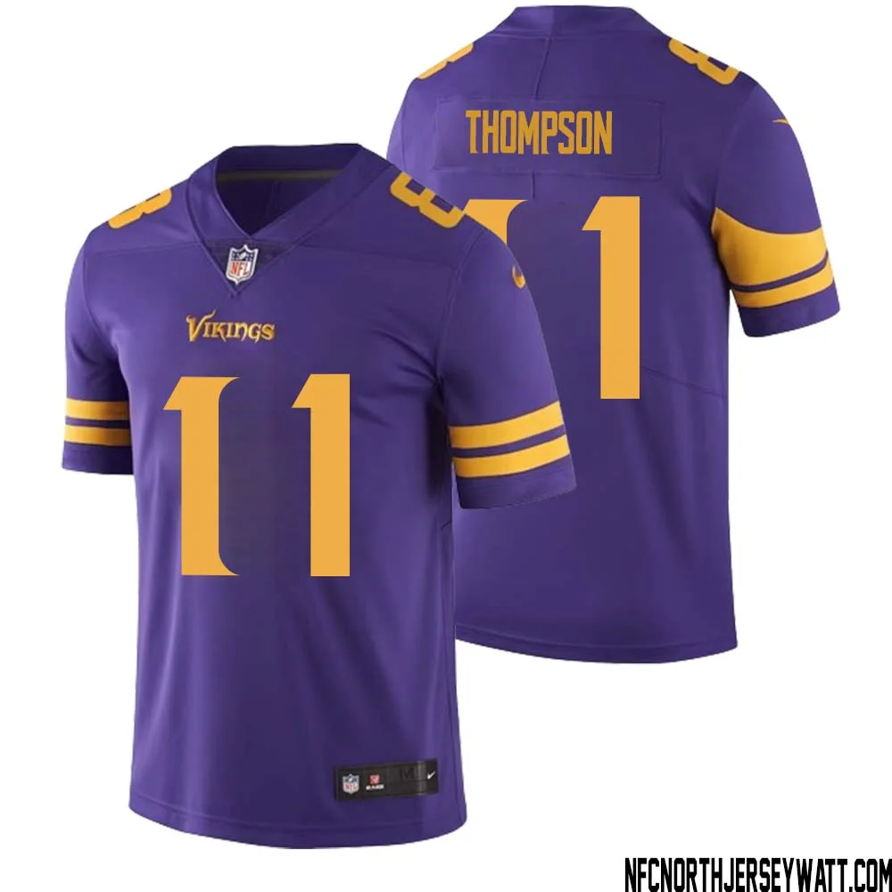 NaJee Thompson No 11 Men Purple Minnesota Vikings Color Rush Vapor Untouchable Limited Jersey 1