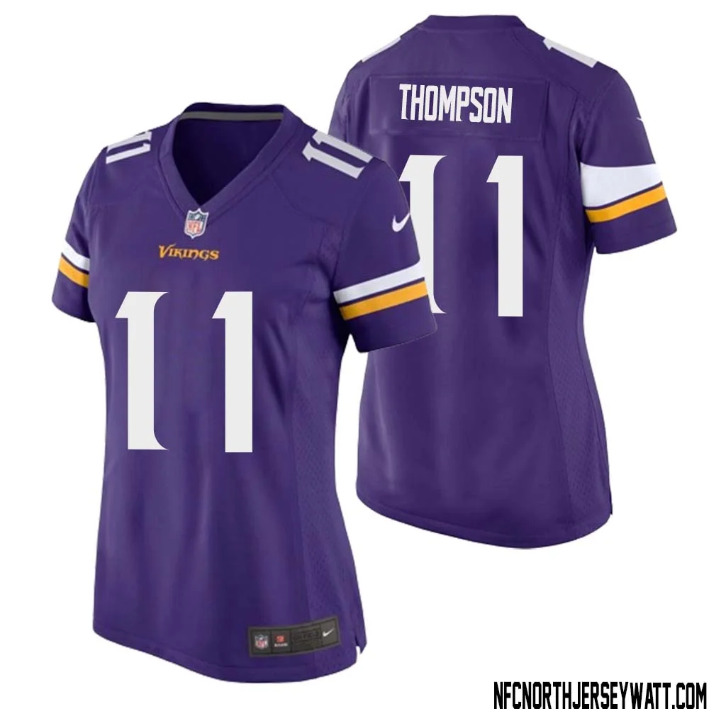 NaJee Thompson No 11 Minnesota Vikings Game Jersey Court Purple for Womens
