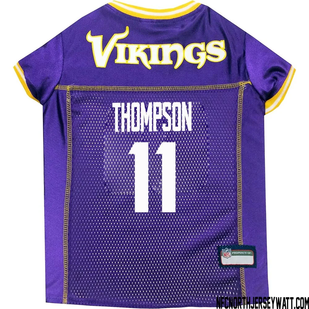 NaJee Thompson No 11 Purple Minnesota Vikings Dog Jersey