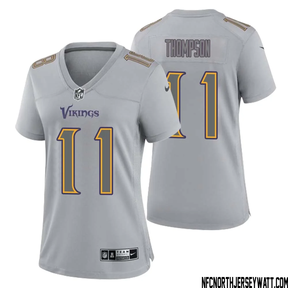 NaJee Thompson No 11 Women Gray Minnesota Vikings Atmosphere Fashion Game Jersey 1