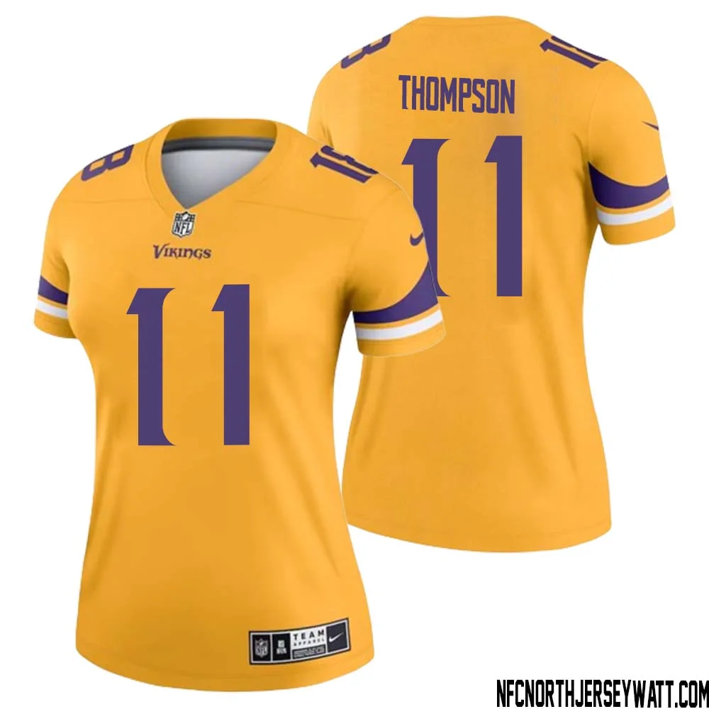 NaJee Thompson No 11 Women Minnesota Vikings Gold Inverted Legend Jersey 1